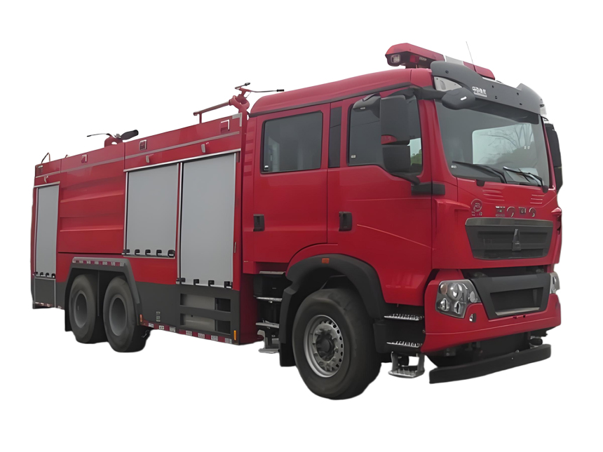 豪沃10噸干粉泡沫聯(lián)用消防車